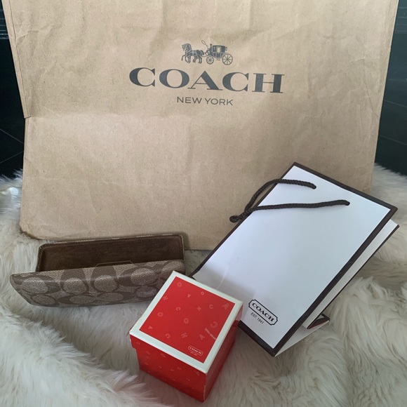 5 items Coach Bundle: Box, Bags, Glasses Case for Coach Super Lover! - Picture 2 of 16